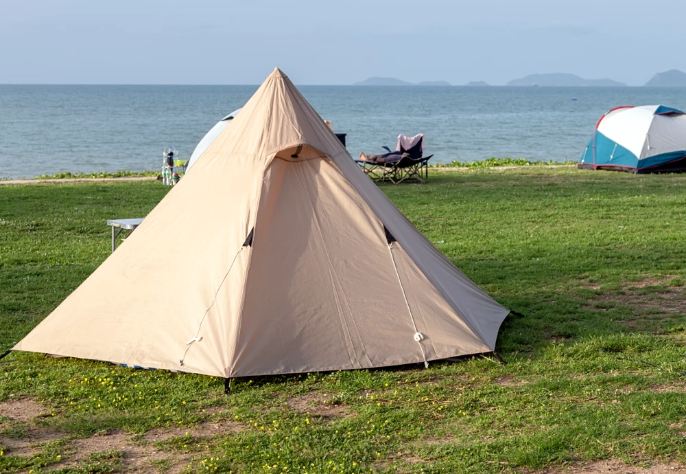 white teepee tents