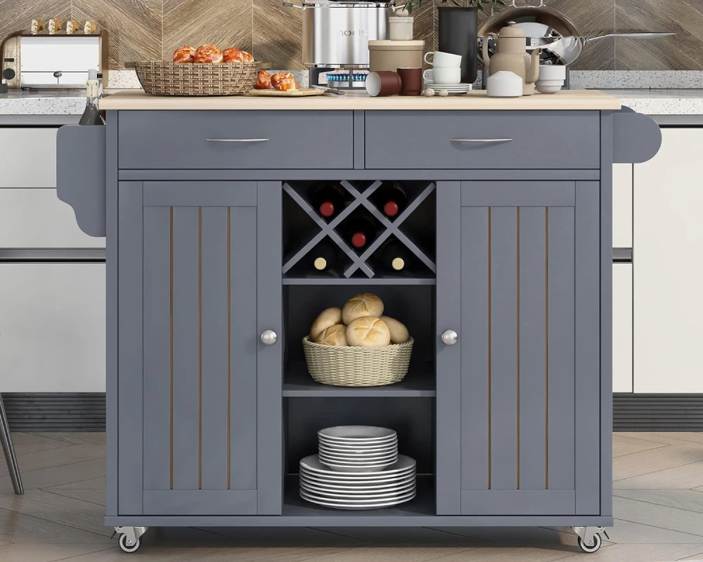 small kitchen cart with wheels