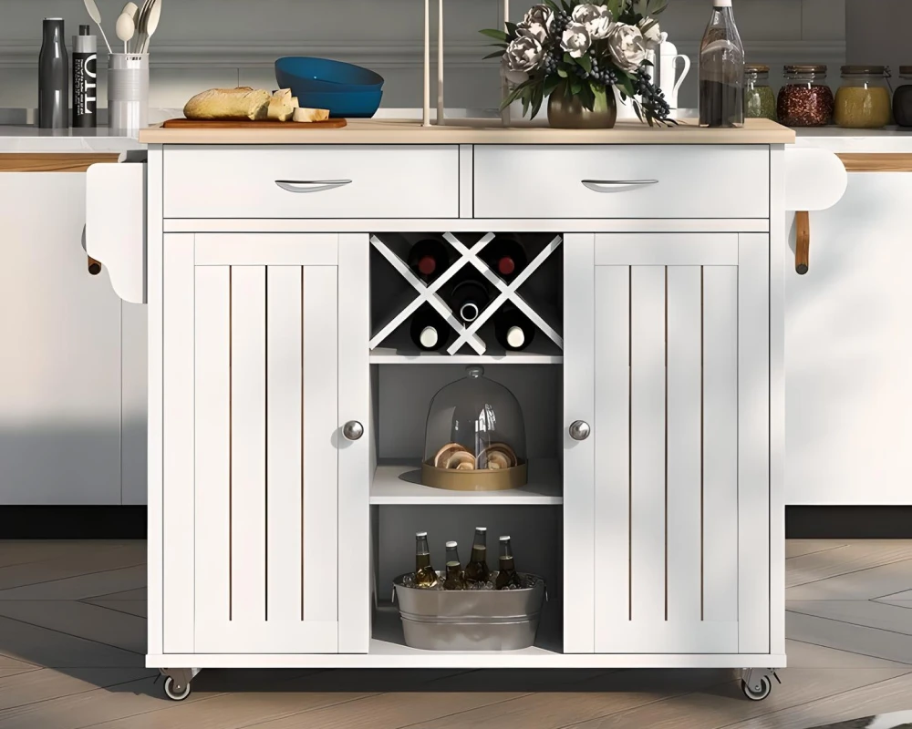 small kitchen cart with wheels